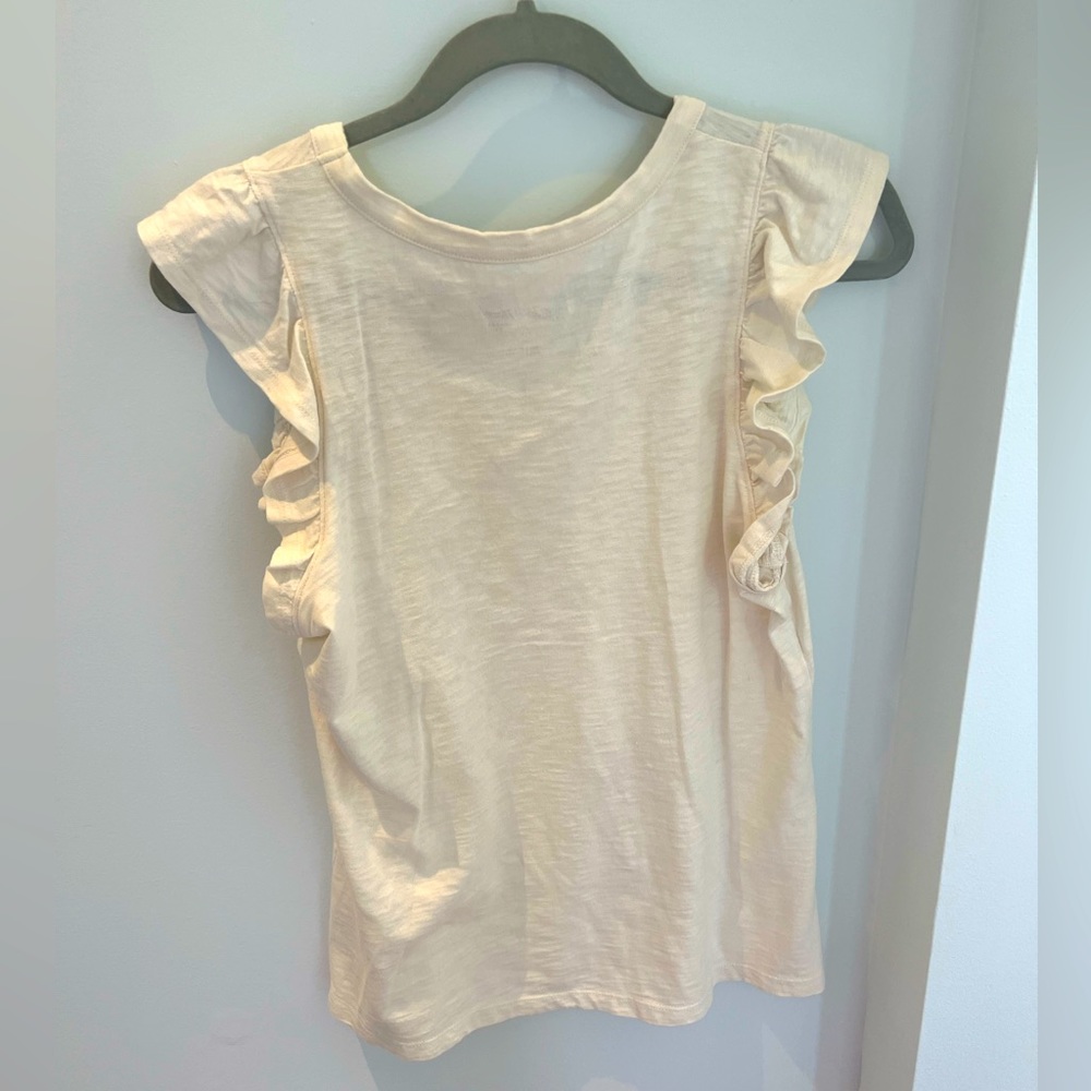 Universal Thread cream colored ruffle top - Picture 2 of 4